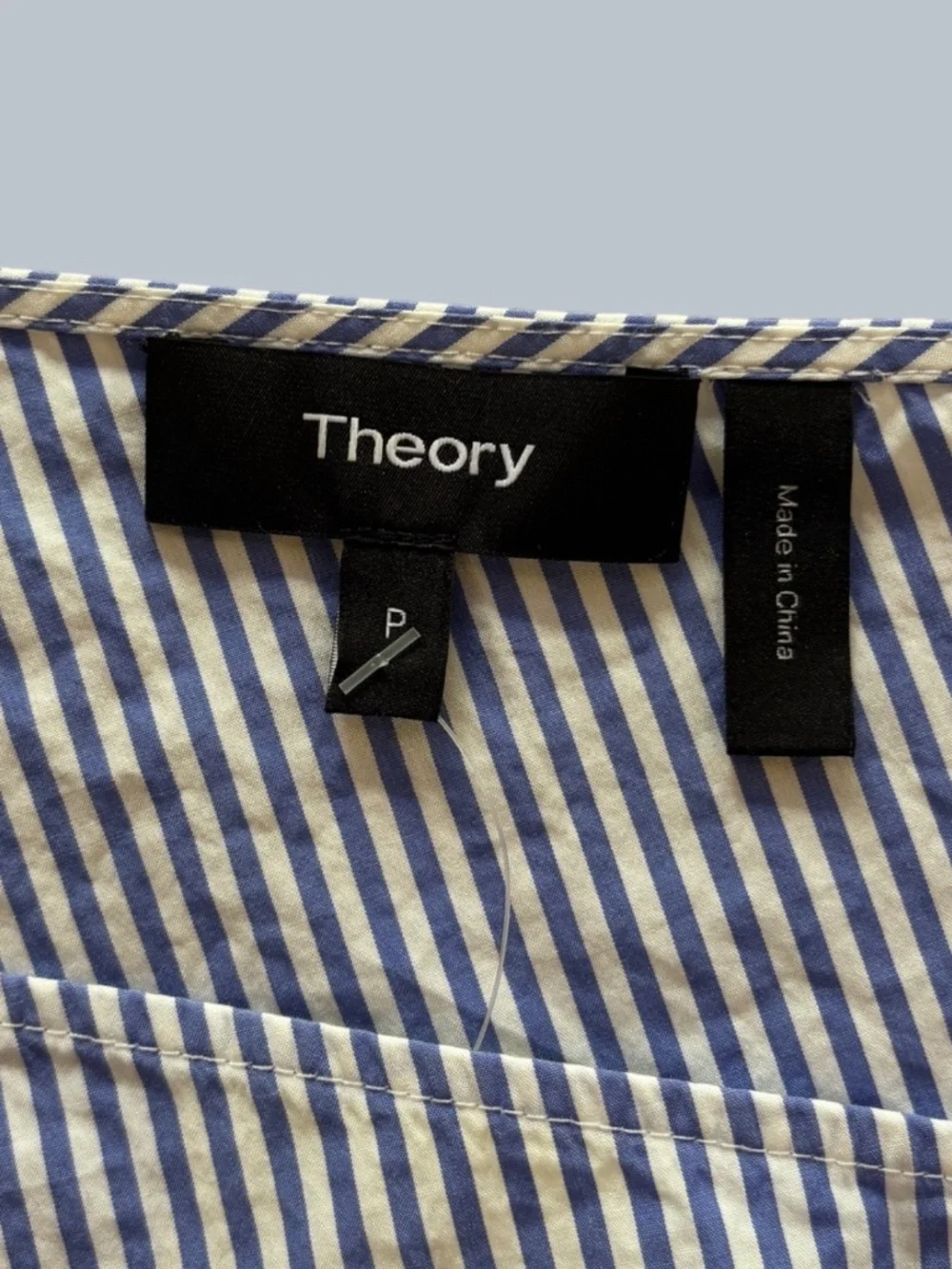 Theory One Shoulder Striped Blouse